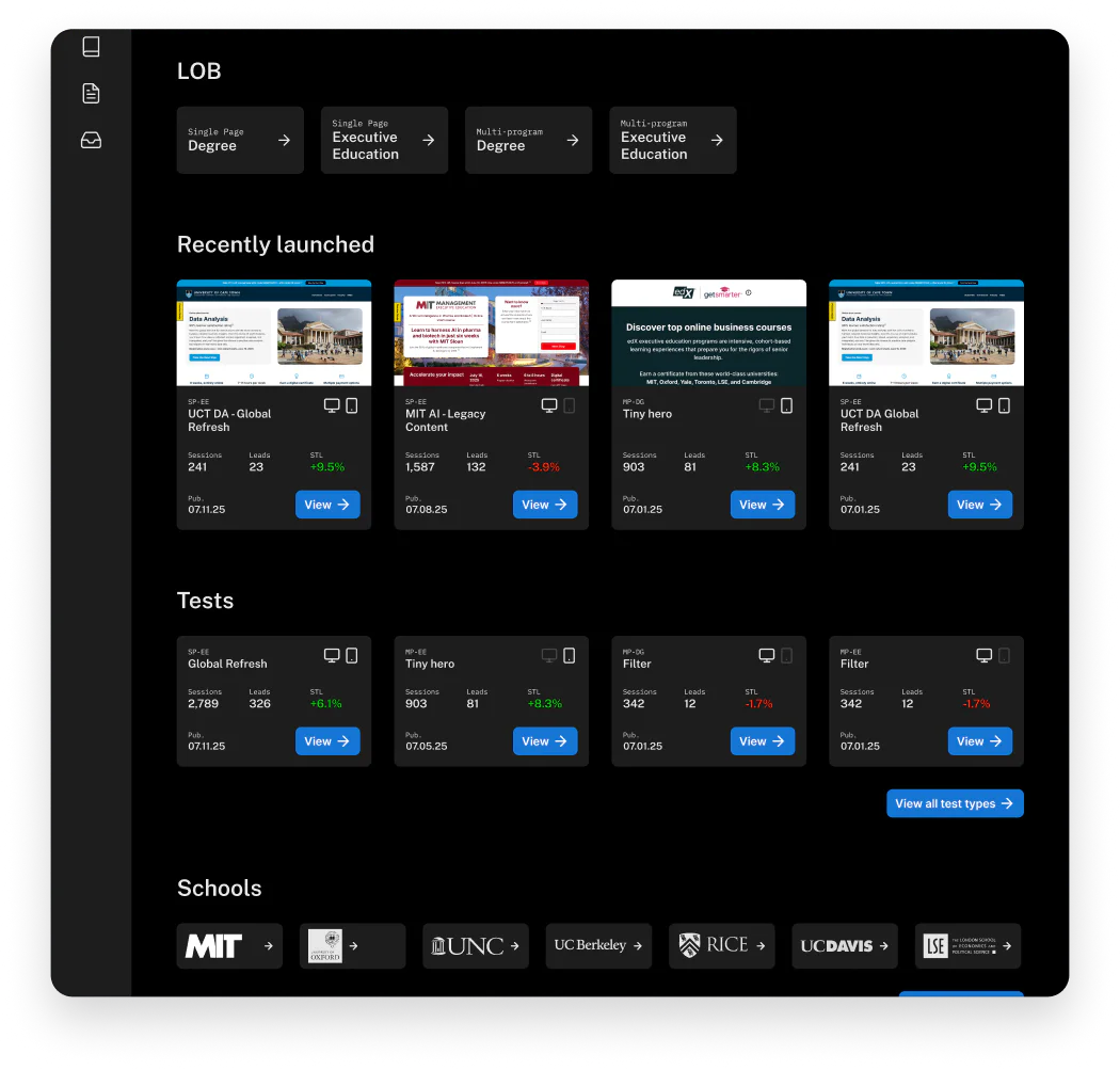 Original working portfolio dashboard